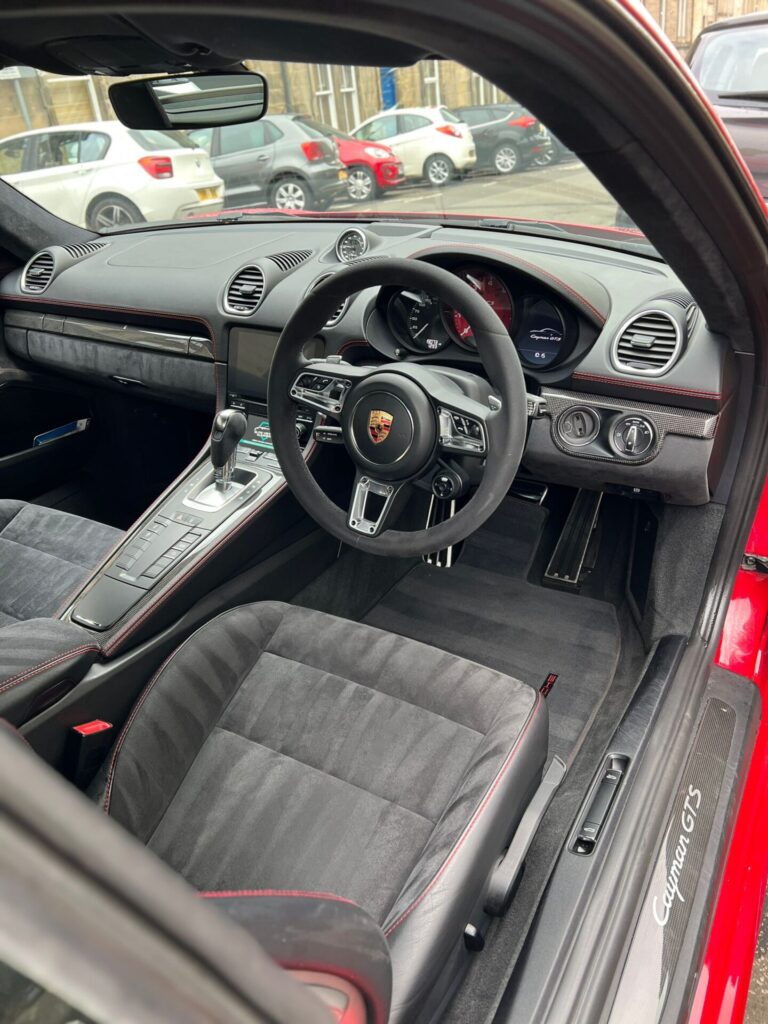 2018 Porsche 718 cayman inside in for deep clean
